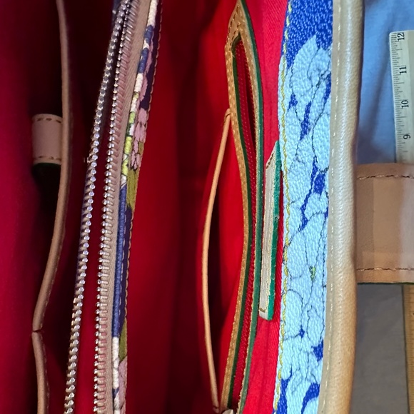 Dooney & Bourke Blue and White Hydrangea Floral Print Bag - Picture 15 of 16